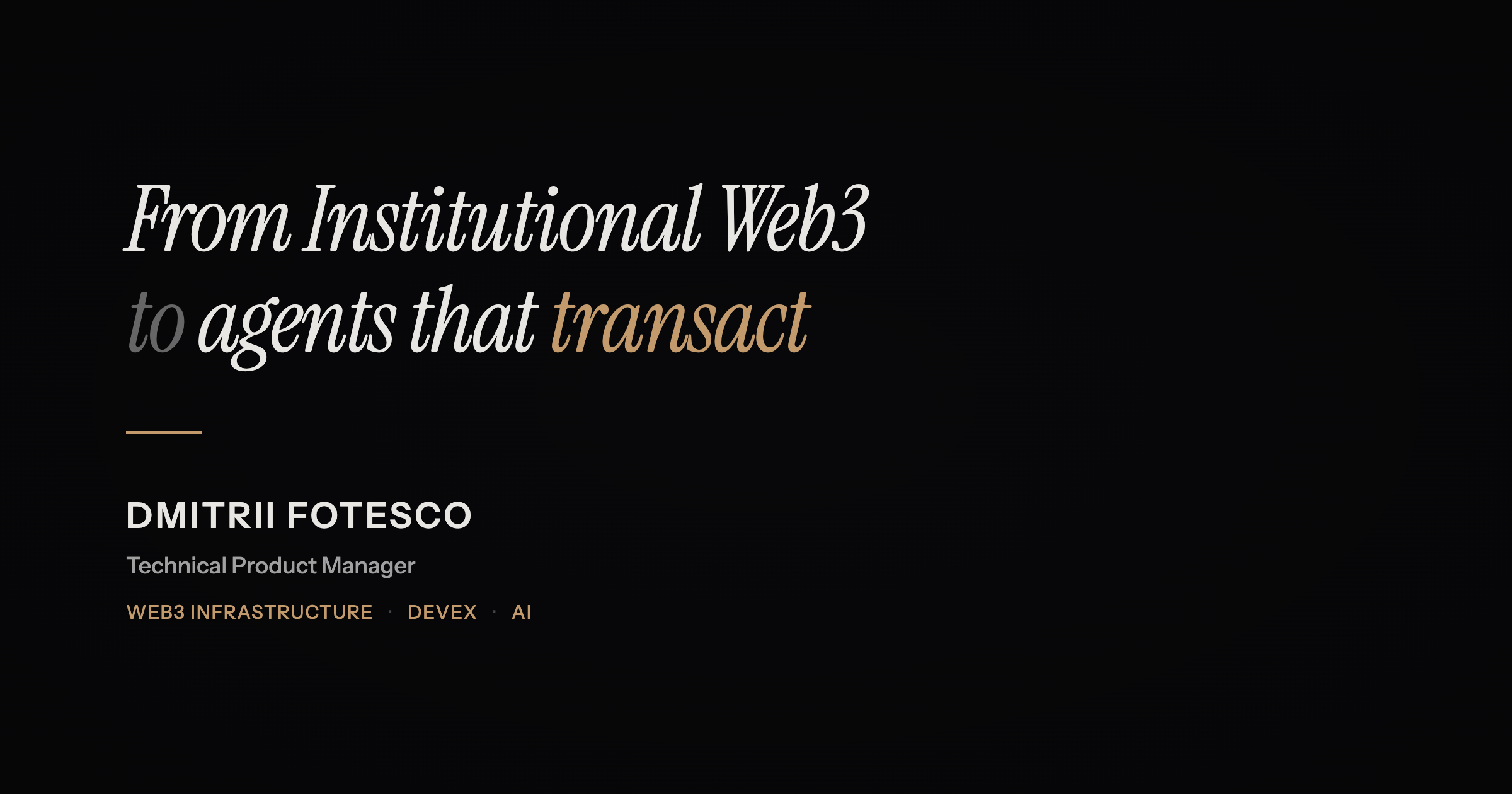 Dmitrii Fotesco | Senior Technical PM